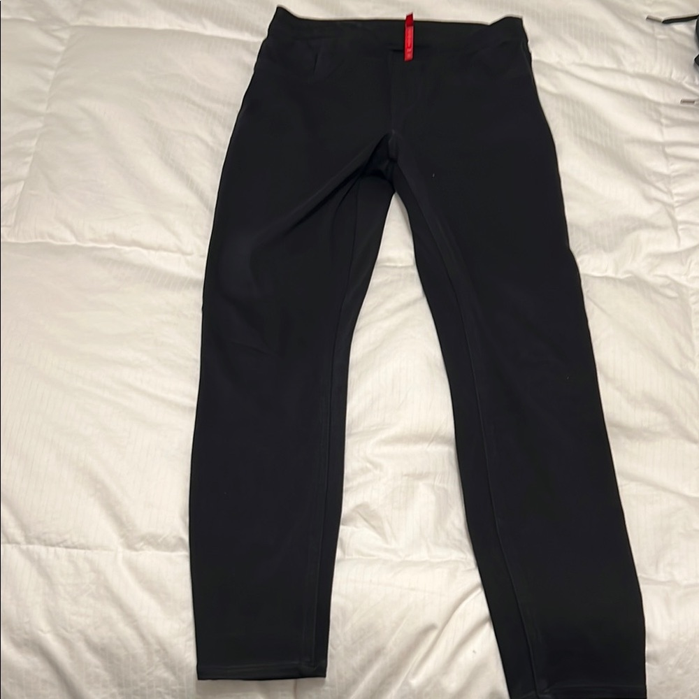 Black Tapered Sweatpants with Stretchy Fabric
